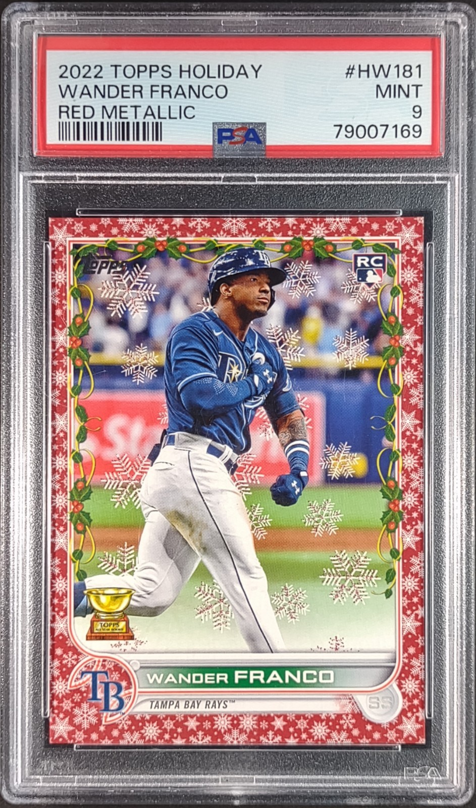 2022 Topps Holiday All-Star Rookie WANDER FRANCO #HW181 Red Metallic #/99 Pop 8