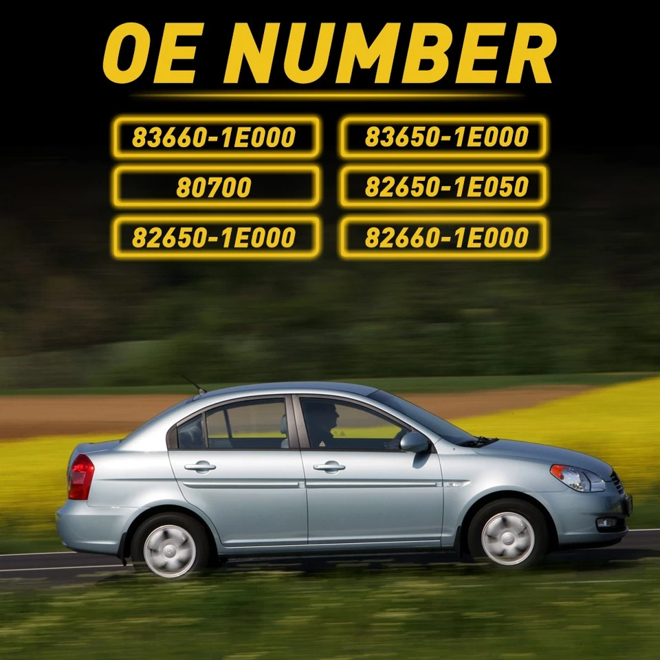 Manija de puerta exterior delantera y trasera 4 piezas para Hyundai Accent 2006-2011 imprimada negra Foto 3 de 4