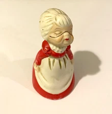 Vintage Mrs. Claus Merri Bell Figurine 1978 Jasco Bisque Porcelain Christmas 4"