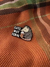 Enamel Pin Opossum Brooch Cute But Feral Die Lapel Funny Animal Backpack Gift