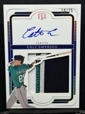 2025 Panini National Treasures - Silhouette Auto Holo Silver 10/25 Colt Emerson