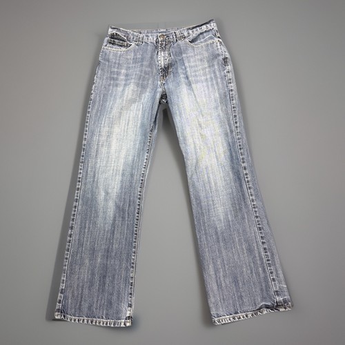 Flypaper Jeans Mens 31x32 Blue Bootcut Denim Flap Pocket Faded Y2K