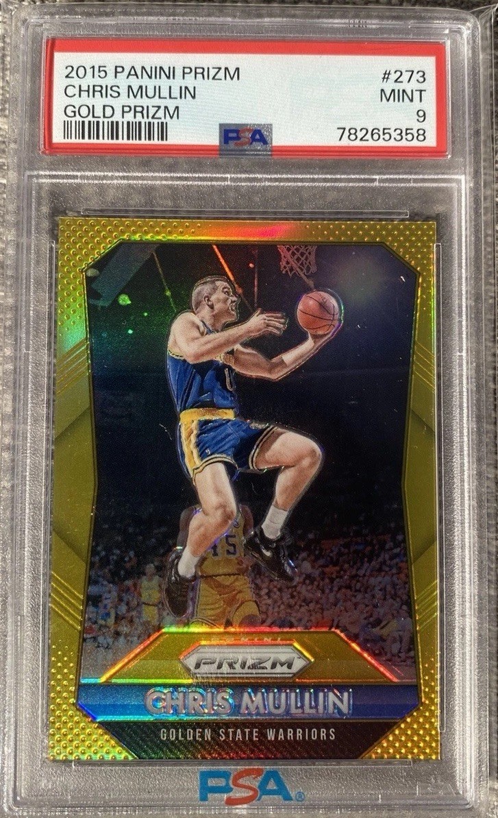 2015-16 Panini Prizm Gold Prizm Chris Mullin #273 /10 PSA 9 Warriors
