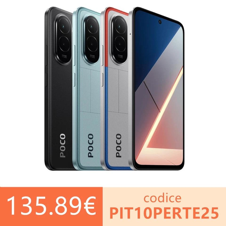 Xiaomi POCO M7 Smartphone 8GB+256GB NFC 144Hz 50MP 7000mAh 6,9” FHD+ Global