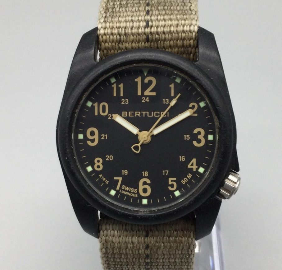 Bertucci Beige Black Dial Quartz Analog Men's Watch 12724 Bertucci