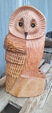 Chainsaw Carving owl Wood Home Garden Sculpture Decoration great Christmas gift 