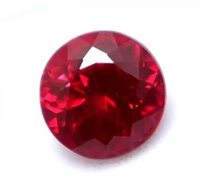 9.45 Ct Natural Burmese Red Ruby Round Cut Loose AGL Certified Flawless Gemstone