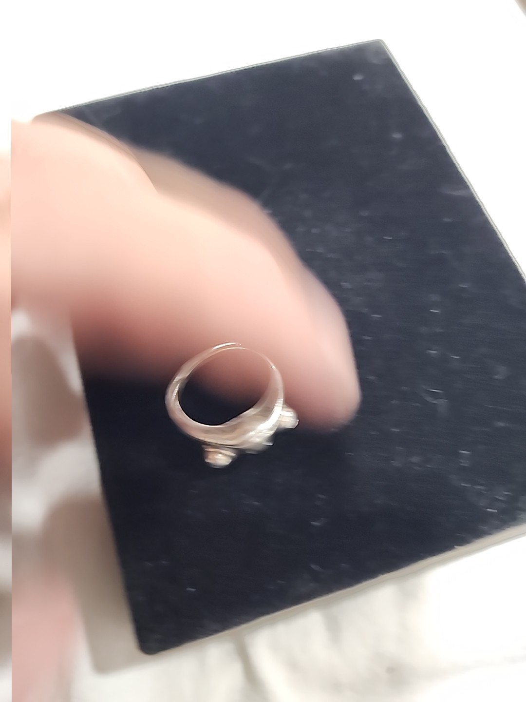 Sterling silver frog ring, extendable  7"+ - image 3