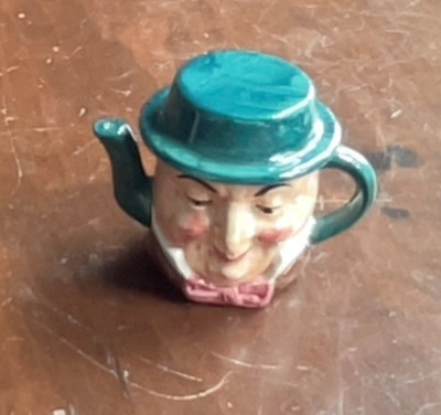 VIntge Artone Pottery Toby Jug Mini Teapot Mr. Micawber (Mr. Wilkins)