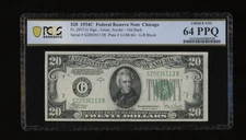 DBR 1934-C $20 FRN Chicago Old Back Fr. 2057-Gob PCGS-B 64 PPQ Serial G20036113B