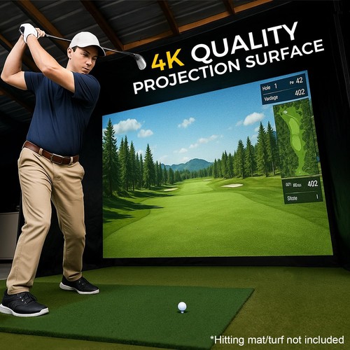 10 x 8 ft Golf Simulator Enclosure with Upgraded Impact Screen and ...