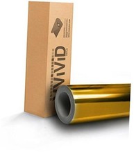 Gold Mirror Chrome Vinyl Car Wrap Self-Adhesive Film  1ft x 5ft