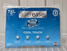 AllerEase Clean Boost Cool Touch Twin XL Size White Fitted Mattress Protector