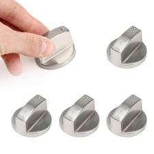 4 Pcs Gas Stove Knob,6mm Durable Metal Switch Control Stove Adaptors Knobs,Co...