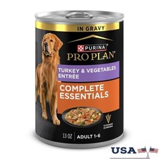 Turkey Wet Dog Food Gravy High Protein Complete Nutrition Adult Dog 23 Vitamins