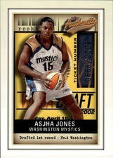2002 Fleer Authentix WNBA #104 Asjha Jones #/2002
