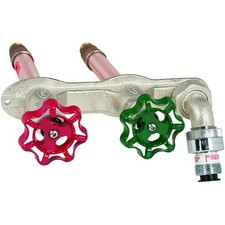 Prier Satin Nickel Heavy Duty Anti Siphon Hydrant Hot Cold Faucet 12 MIP SWT