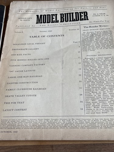 The Model Builder Magazine OCTOBER 1942 railroad trains enthusiast - Picture 6 of 11