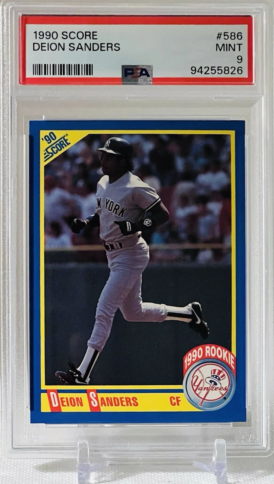 1990 Score #586 Deion Sanders PSA 9