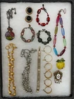 Lot of Vintage Signed Costume Statement Jewelry Bold Necklace Earrings Pins