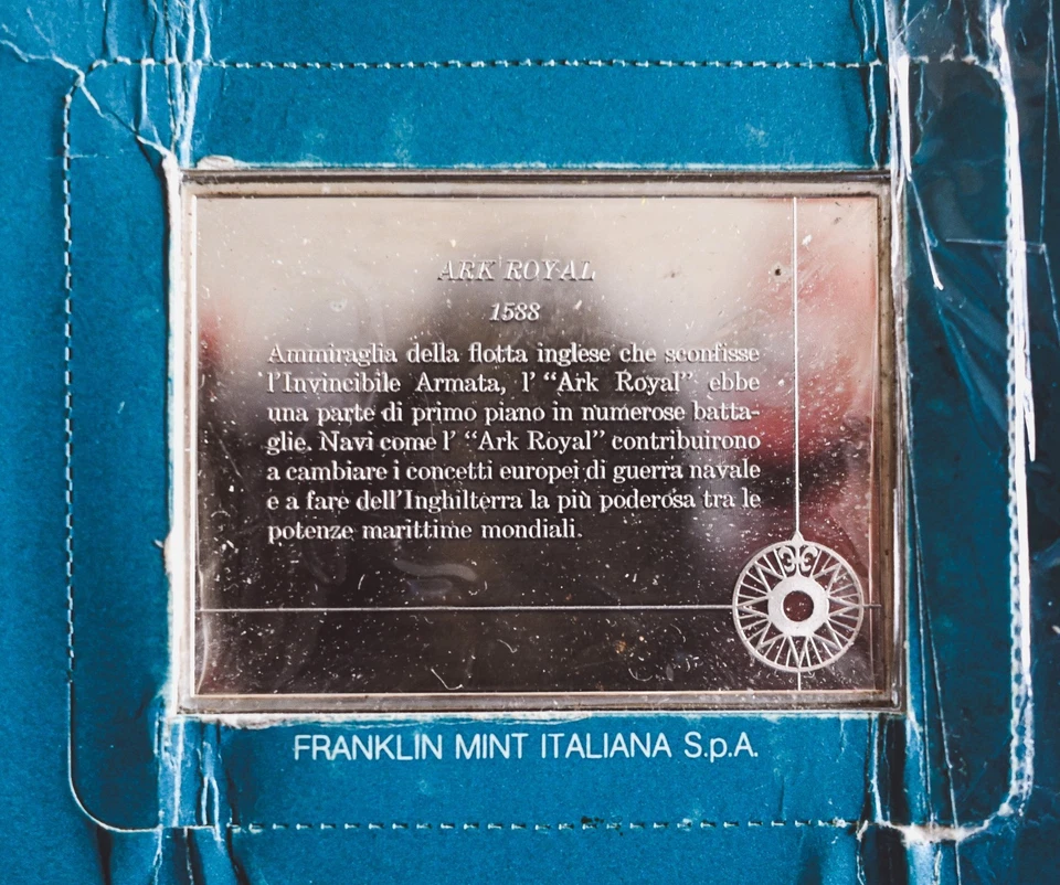 Lingotto in Argento Ar. 925 da collezione - Franklin Mint - Royal ARK 100 gr - Immagine 3 di 3