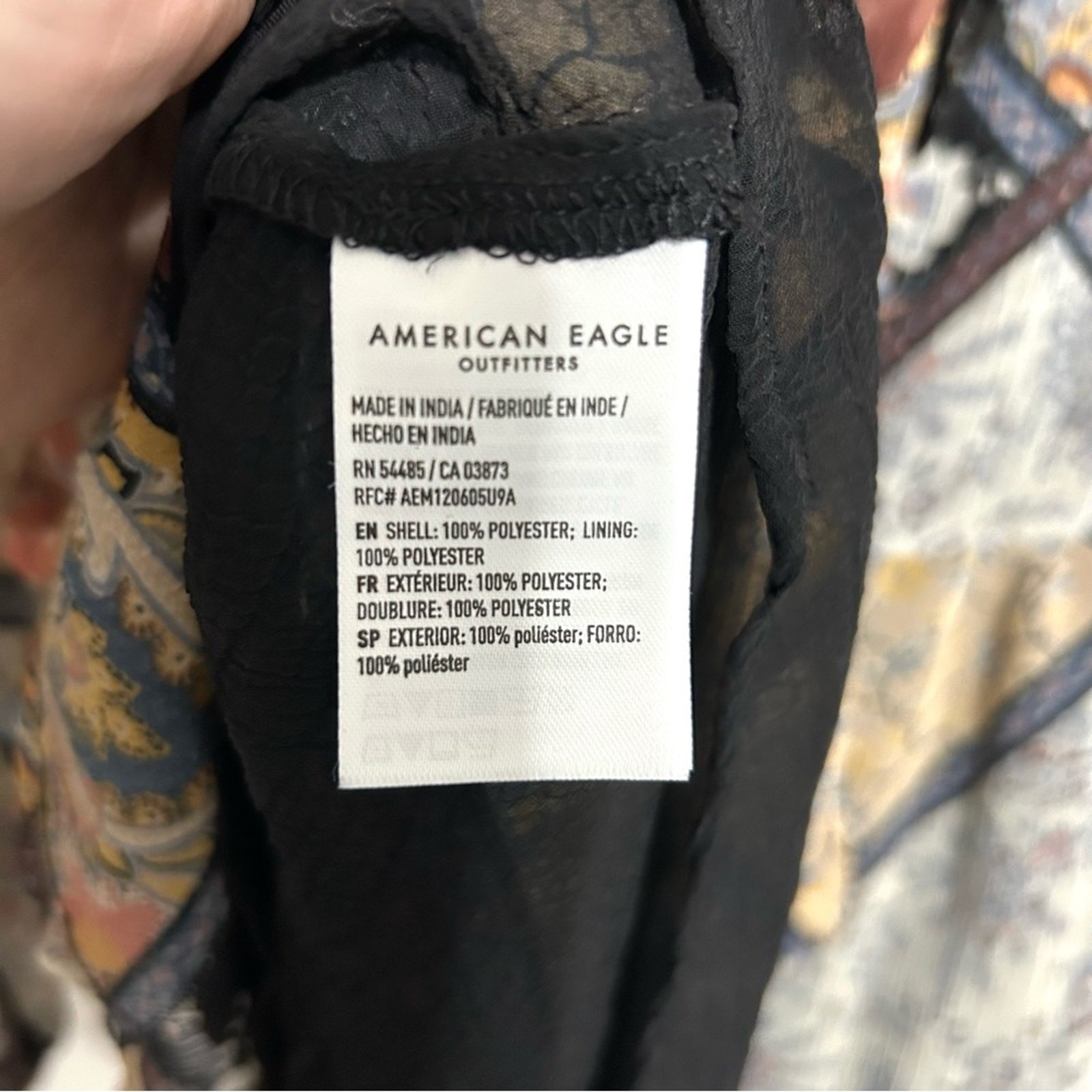 American Eagle multicolor patchwork tie back baby… - image 9