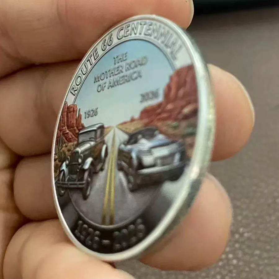 Route 66 Challenge Coin U.S. Roads Driving Travel Collectable 1-pc