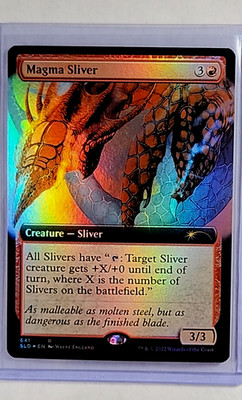 2022 MTG Magic the Gathering Secret Lair Extended Art Foil #641 Magma Sliver LP