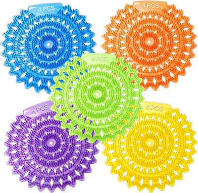 20 Pack Urinal Screens Deodorizer,3D Anti-Splash Odor Protection Urinal Cakes fo