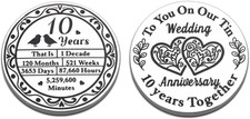 10 Year Anniversary Tin Gifts for Him Her, 10Th Anniversary Wedding Gifts for Hu