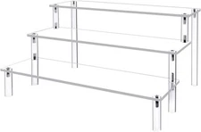 Acrylic Display Risers,Clear Shelf 3 Tier Cupcake Stand Steps clear 