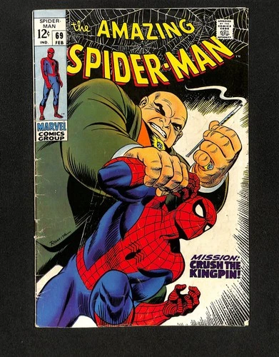 Amazing Spider-Man #69 VG+ 4.5 John Romita Kingpin Cover! Marvel 1969