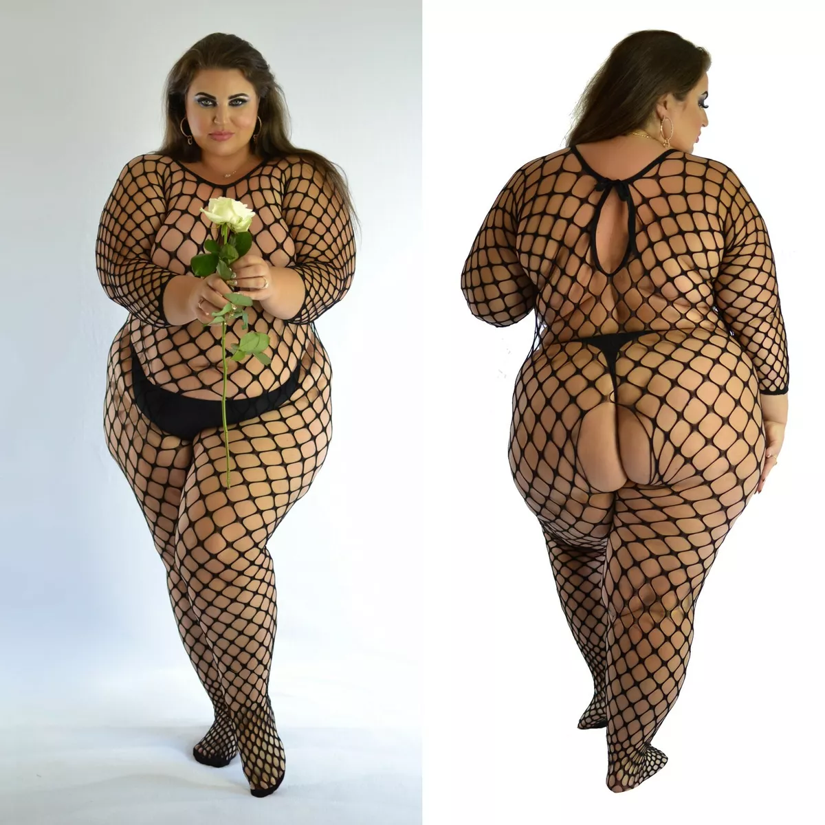 UK 12-28 Sleeve Full Bodystocking Lingerie Fishnet Plus BBW Neon Lime 5  colours | eBay