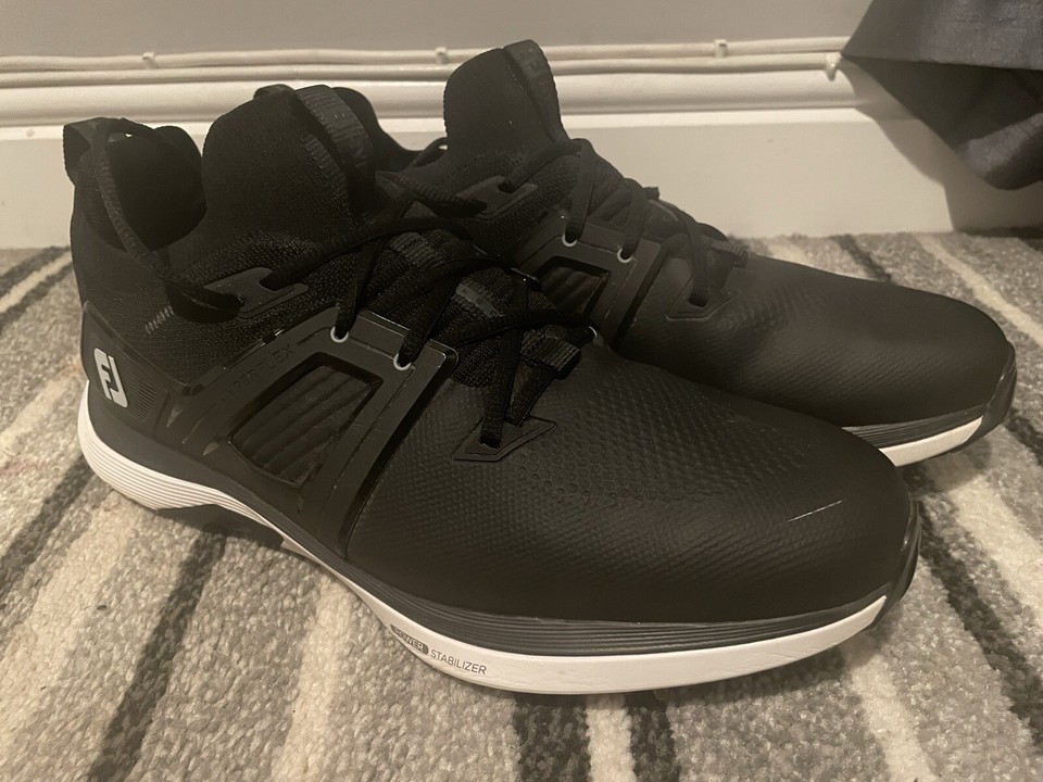 Used FootJoy HyperFlex Carbon Black Golf Shoes 51117 UK 10.5 RRP £169.