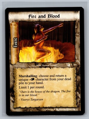 A Game of Thrones CCG Fire and Blood #204 GOT TCG Ice and Fire Edition