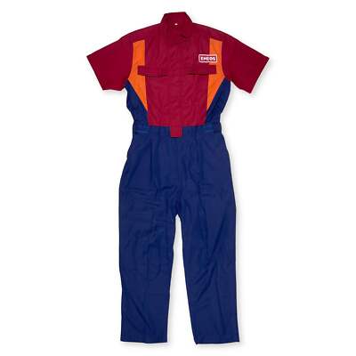 Retro Women's JDM Eneos Oil Short Sleeve Jumpsuit Coveralls Tsunagi Suite