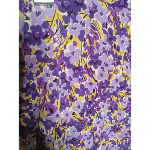 Ann Taylor Ladies Purple Floral Rayon Knee Length Skirt Size 8 - Picture 3 of 4