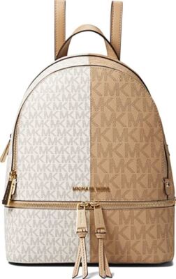Michael Kors Rhea Zip Medium Backpack Vanilla Multi One Size