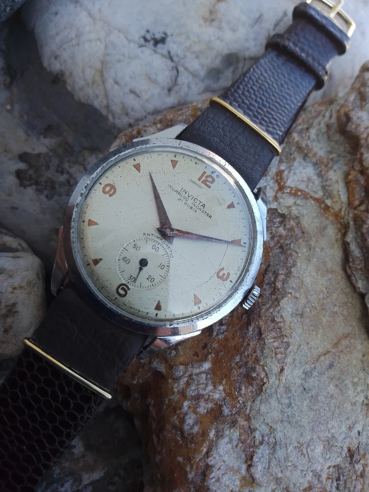 Invicta a chaux de fonds - Incabloc -Incastar- Movimento Eta 1120 carica manuale - Immagine 3 di 4