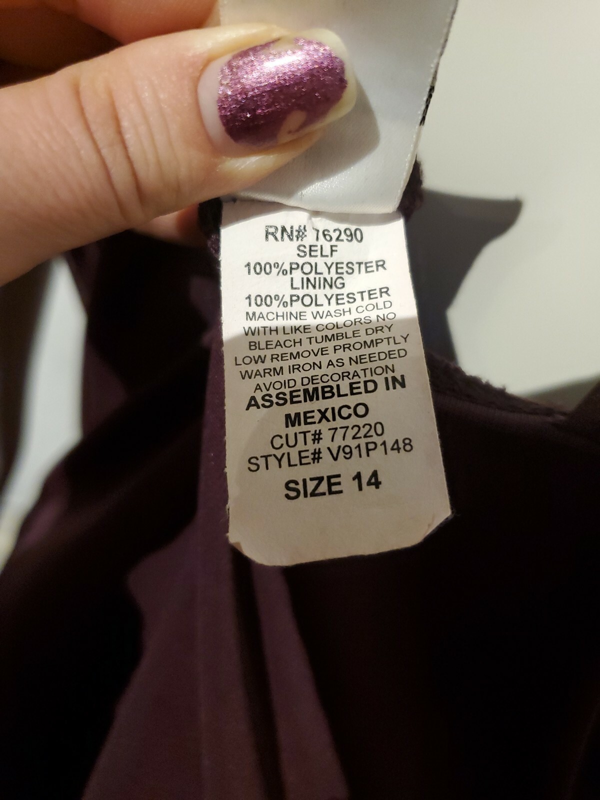 California Concepts Formal Dress Gown Prom Purple Max… Gem