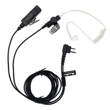 2Pin PPT Walkie Talkie Mic Headset Earpiece FBI-Style Security Radios Earphones
