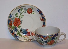 Wood & Sons Vintage China Double Handled Cup and Saucer