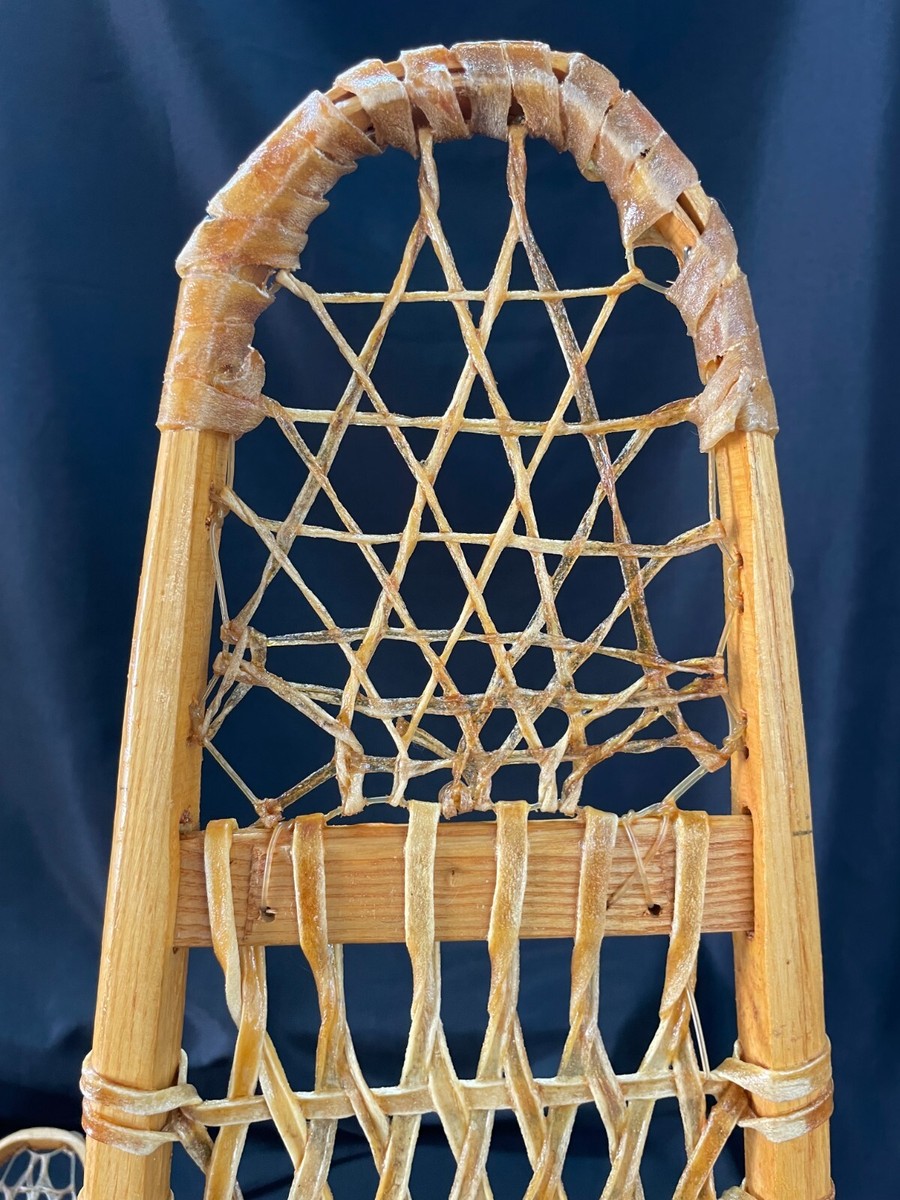 Vintage Cabela\'s Wooden SNOWSHOES rawhide 10\