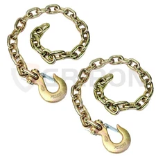 Gripon 35-Inch G70 Trailer Safety Chain with 5/16inch Clevis Snap Hook (2 Pack)
