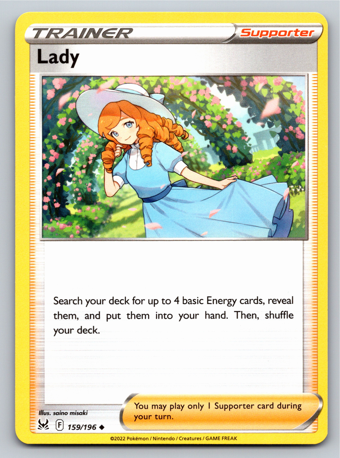 Lady 159/196 Uncommon Lost Origin Pokemon Card - NM Near Mint
