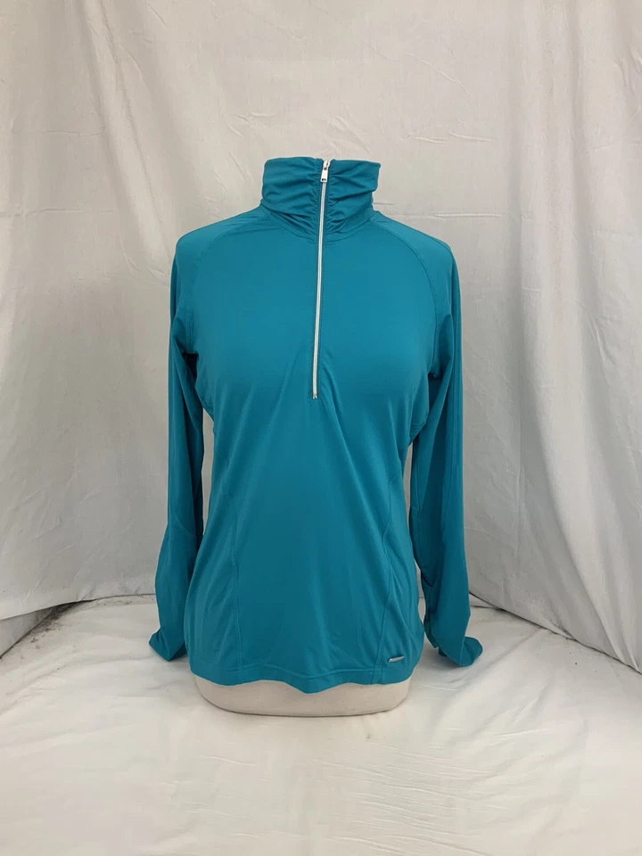 Pullover Sunice 1/2 Cremallera M Azul Correr Poli Elástico Manga Larga YGI Y1-31 Foto 2 de 4