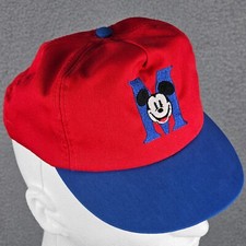 Vintage Walt Disney Mickey Mouse Goofy  s Hat Co Stretchback YOUTH Cap Hat Small