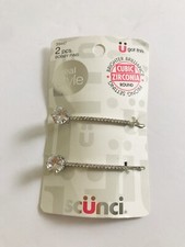 Scunci Bobby Pins 2 PCS Cubic Zirconia Round 33447