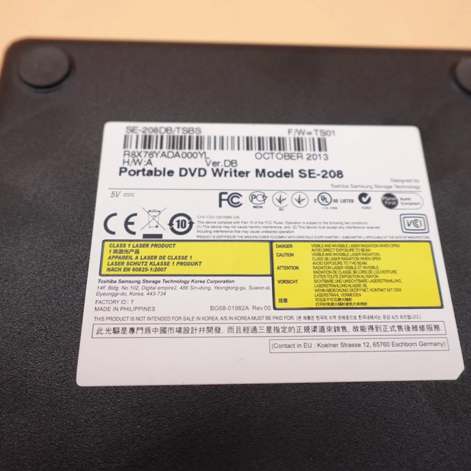 Samsung SE-208DB TSBS External Slim Portable DVD Writer SE-208 USB Cord - Image 2 of 4