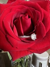 Beautiful Stunning Sterling Silver Eternity Band Ring Size 6